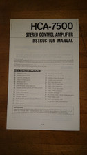 Hitachi HCA-7500 English Manuale di istruzioni Operating Instuctions Manual
