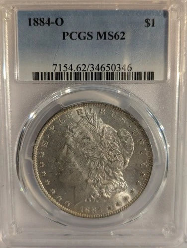 1884-O New Orleans Morgan Silver Dollar PCGS MS 62 MS62