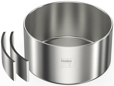 Feedoo 1Gallon Double Layer 304 Stainless Steel Dog Bowl - Insulated & Durable |