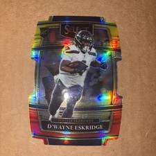 2021 Panini NFL Select Dwayne Eskridge Yellow/Red Die-Cut RC #160 Premier Level