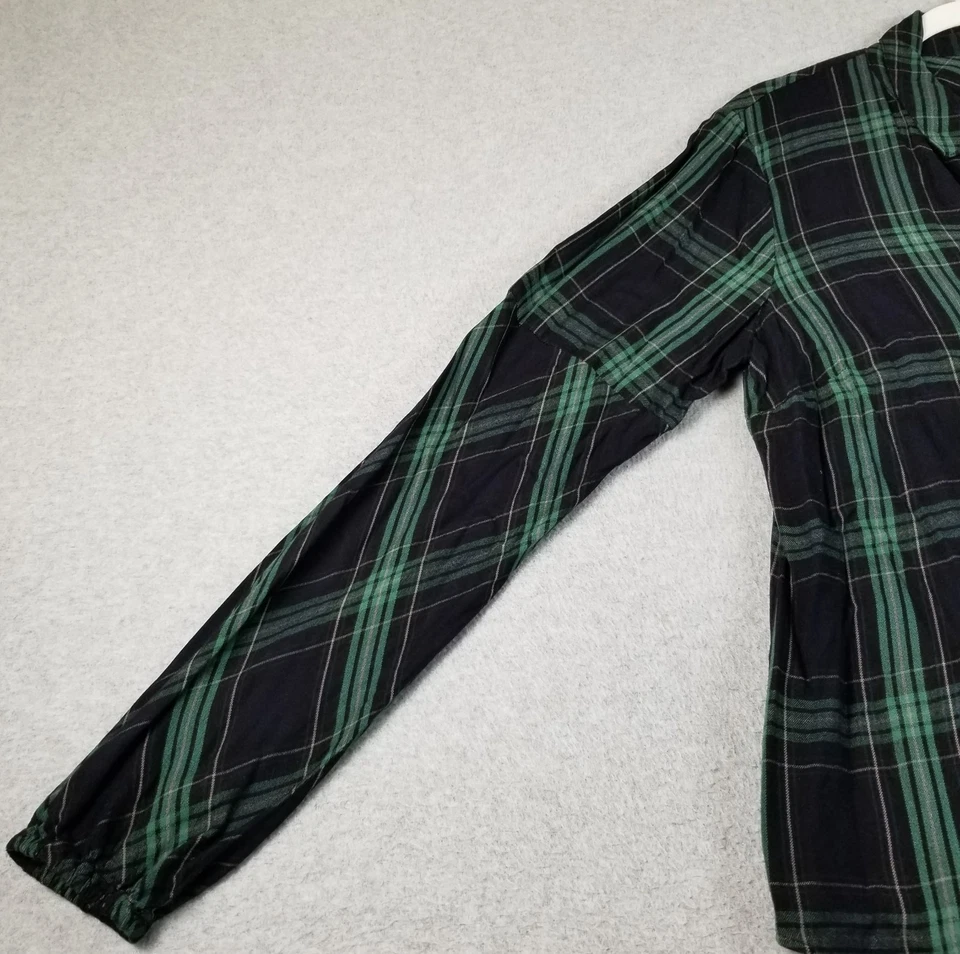 Camisa Cabi con botones para mujer grande L verde negra Big Sur manga larga a cuadros #3769 Foto 4 de 4