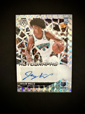 #ad 2024 25 Panini Mosaic JAYLEN WELLS Mosaic Prizm Rookie Auto #RAM WEL $10.00