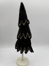 Wondershop Target Felt Christmas Tree Figurine Holiday Decor Black Gold