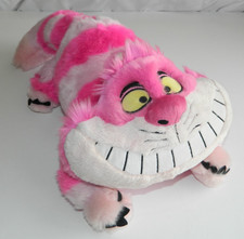 Disney Store Cheshire Cat Plush Alice in Wonderland Pink Striped Cat 19  NWT