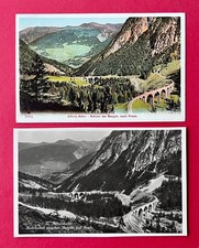 2 x AK BERGÜN in der Schweiz um 1900/10 Albulabahn mit Viadukt   ( 175451