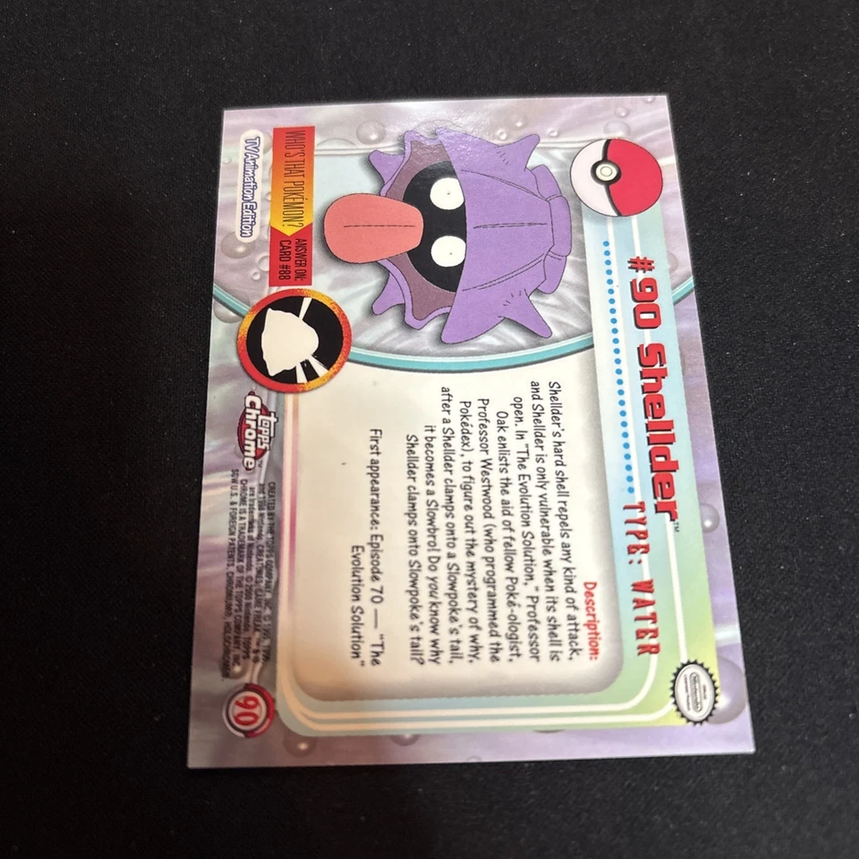 Pokémon TCG - Shellder #90 - 2000 Topps Chrome Series 2  - Image 4 of 4
