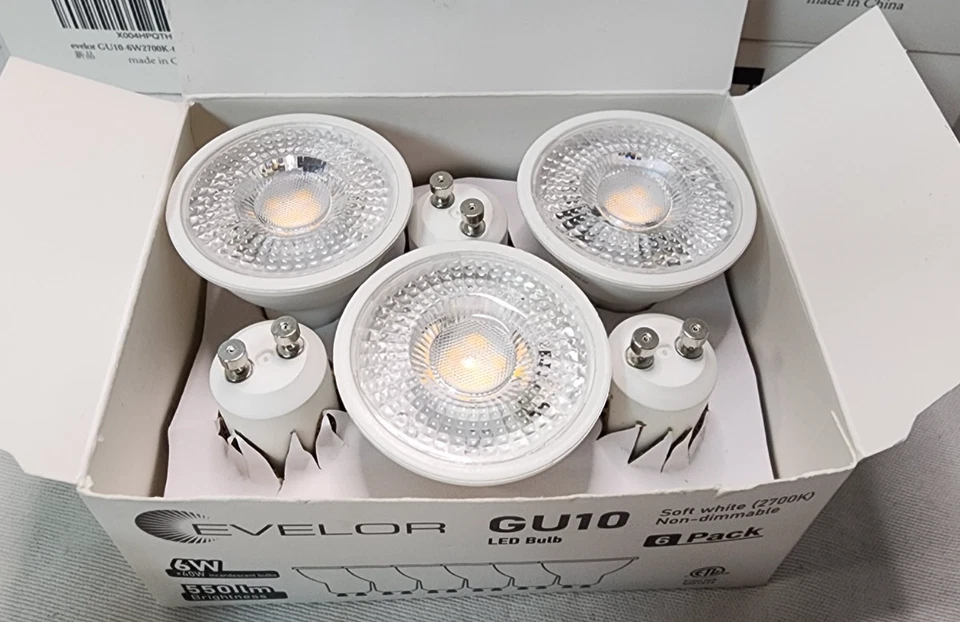 EVELOR GU10 LED 6-PK Light Bulb 40Watt Equivalent Soft White 2700K Non-Dimmable - Image 2 of 4