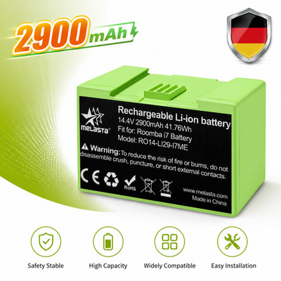 Ersatz Akku für iRobot Roomba i7158 i7 i7+ i3 i3+ i4 i4+ e5 e6 14.4V Vacuum DE