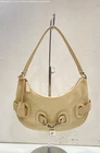 Vintage Michael Kors Cream Leather Hobo Shoulder Bag
