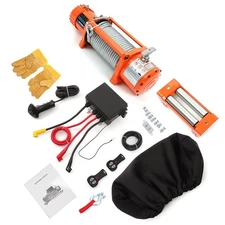 Electric Winch Steel Cable Truck Trailer Towing Off Road 4WD 12V 13500LBS