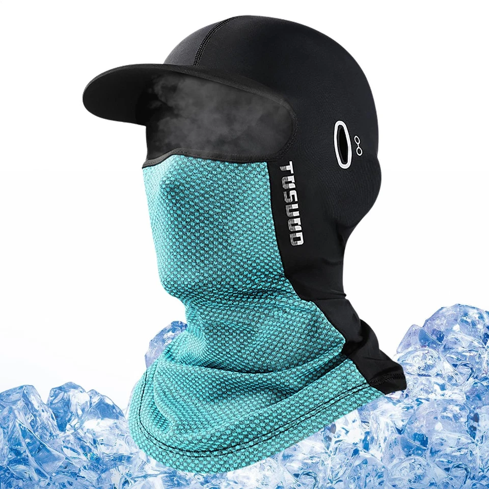 Sunscreen Face Cover Sun Hood Hat UV Protection Ice Silk Headgear For Cycling - Image 2 of 4