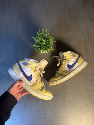 Nike Air Jordan 1 Mid University Gold Royal Blue - Größe 39 EU - Top Zustand