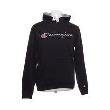 Champion, Kapuzenpullover, Größe: M, Schwarz, Baumwolle/Polyester, Print #bBL