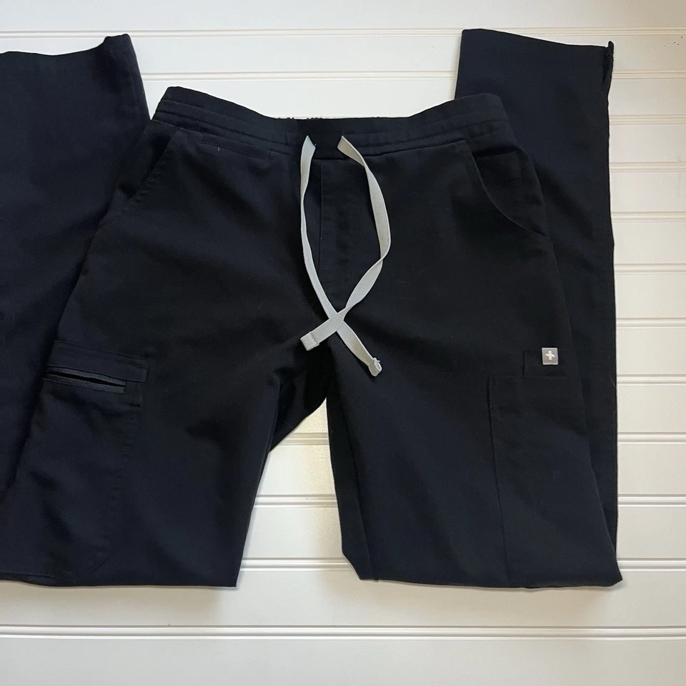 Figs техническая коллекция черный скраб набор S Catarina Top XS Yola узкий крой брюки - Изображение 3 из 4