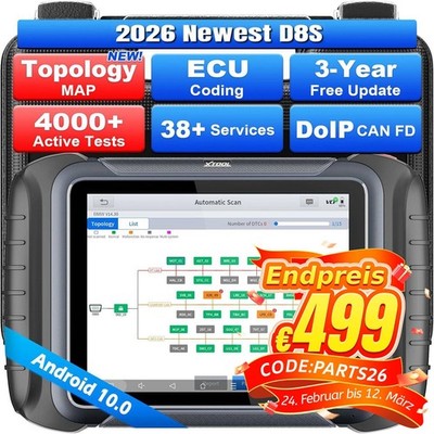 XTOOL D8S OBD2 Diagnosegerät Topologie Mapping Alle System Diagnose CANFD & DOIP