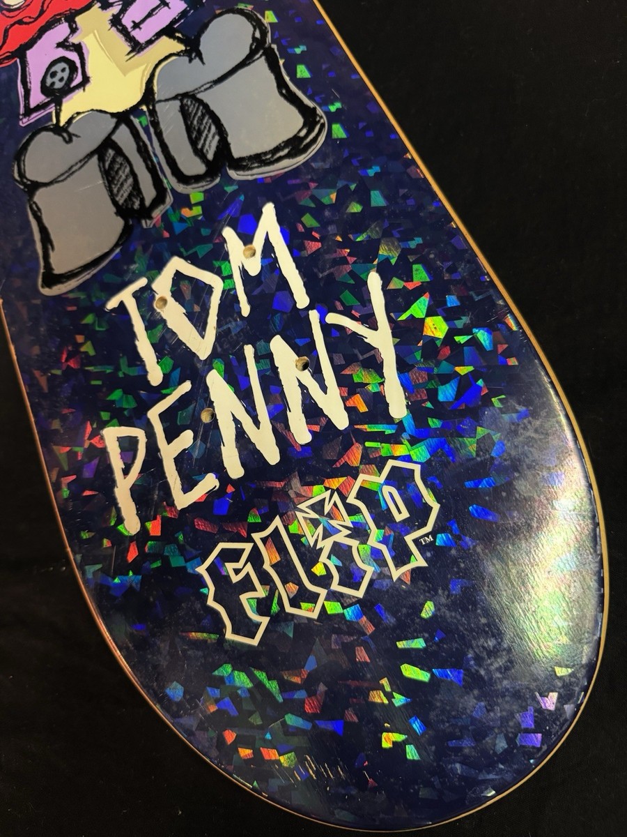 SUPER RARE Tom Penny Holographic Mushroom FLIP Skateboard Deck Pro