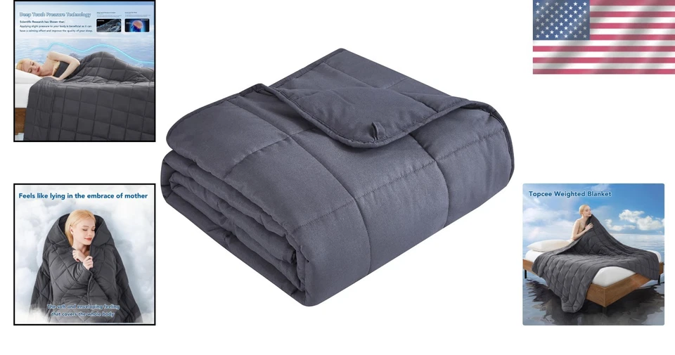 Manta con peso Cooling Cal King 20 lb - suave y transpirable Foto 2 de 4