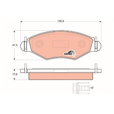 Satz Bremsbeläge Bremsklötze vorne für Peugeot 206+ 2L 26861287