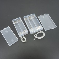 5x Transparent 2/3 solt AA 3V 4.5V Battery Holder Box Case With Switch AA Box