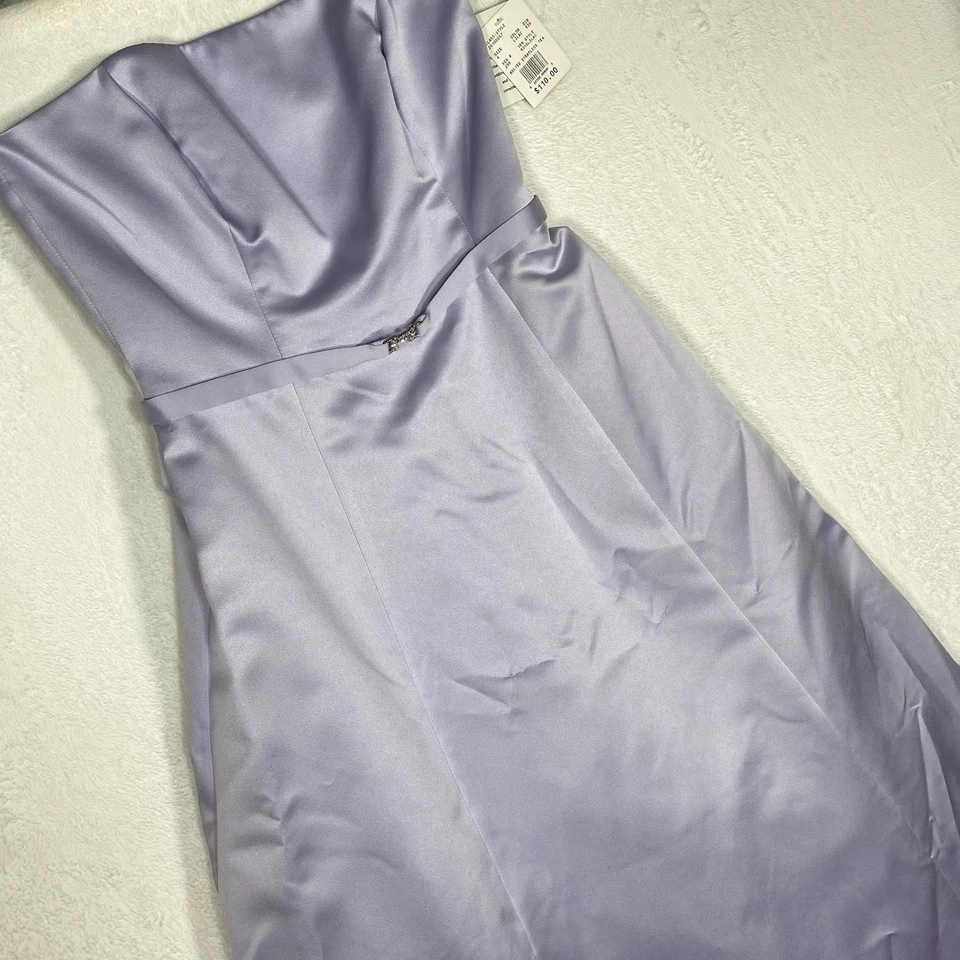 Nuevo con etiquetas Vestido de Dama de honor de Michaelangelo David’s Vestido sin tirantes Talla 4 Lila Foto 2 de 4