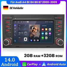 Für Audi A4 8E 8H B6 B7 2000-2009 Carplay Android14 Autoradio GPS Navi BT 2+32GB
