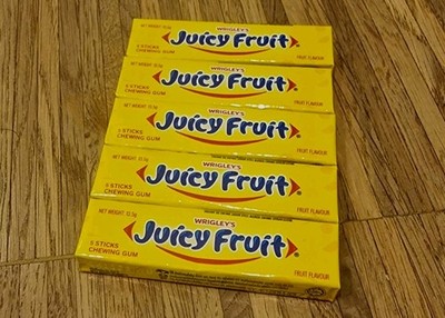 Wrigley's Juicy Fruit 5 x 5 Streifen Mindestens haltbar bis November 2026