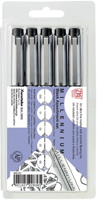 Kuretake Memory System Millennium Marker Assortment Black (MS5V)