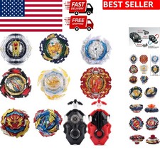 Ultimate Battling Gyro Top Set for Kids Includes 8 Tops, 2 Launchers Stadium