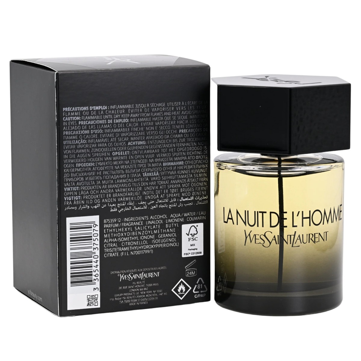 S*3様 Yves Saint Laurent La Nuit de L'Hom Luxury Cologne - La Nuit De L'Homme Eau de Toilette | YSL