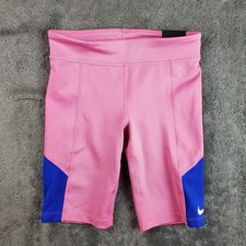 Nike Shorts Girl's M Pink Blue Trophy Bike Training Dri Fit CJ7562-693 New