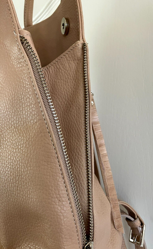 Zaino in pelle borsa fatto a mano in pelle con ciottoli marca Uruguay Mamushka - Foto 5 di 7
