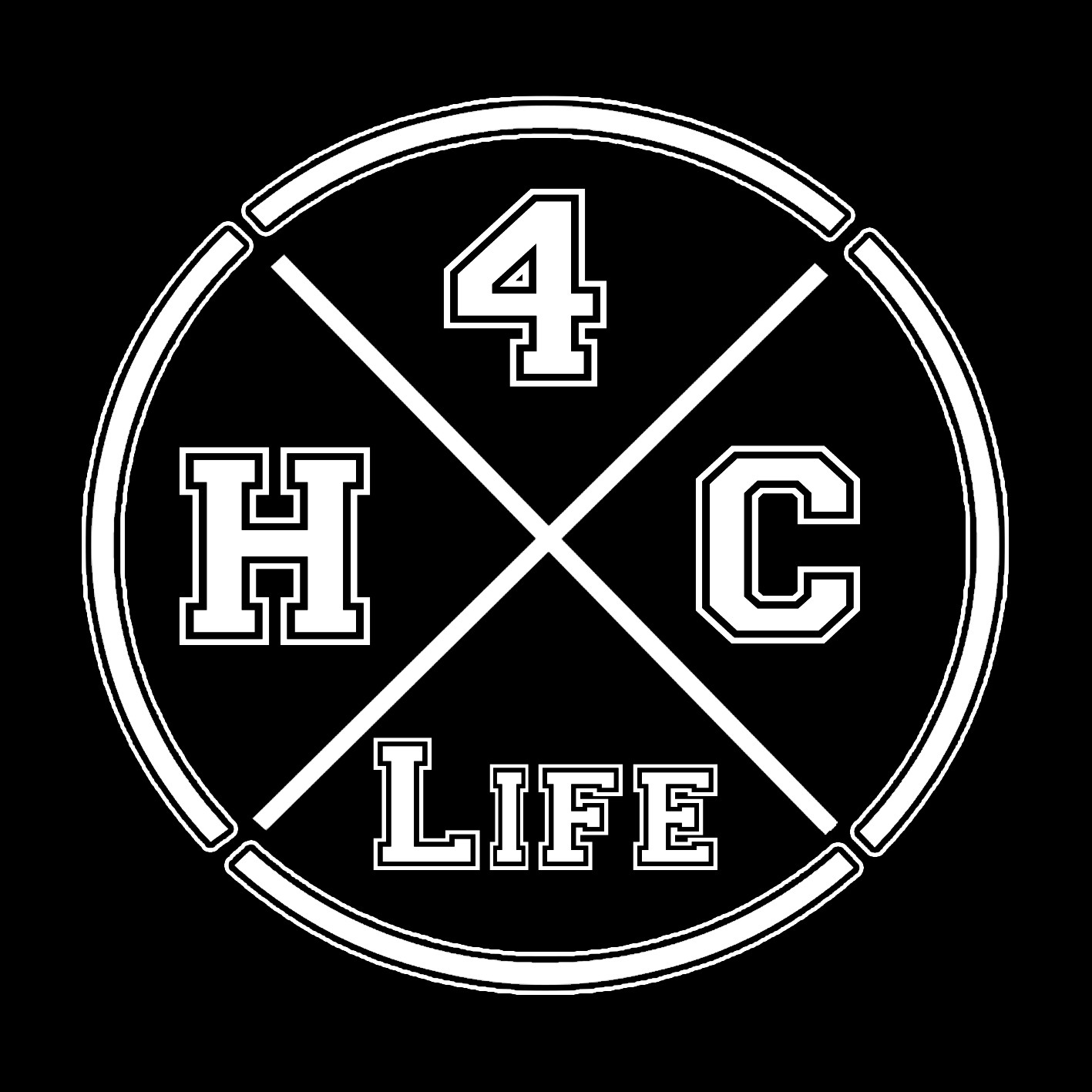 HARDCORE 4 LIFE Patch / Aufn&auml;her NEU HC Punk / Straight Edge, 10 cm