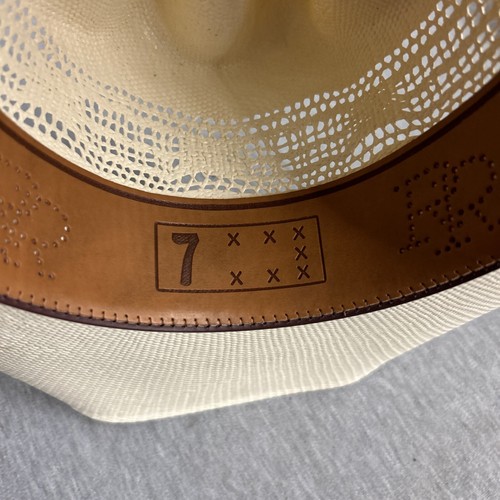 Resistol 6 7/8 - (7X) Bangora Straw Cowboy Hat - Picture 6 of 7