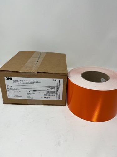 3M Advanced Flexible Engineer Grade Reflective Sheeting Orange 4" X 150' Roll - Picture 1 of 3