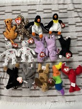 14 1993 Vintage Teenie Beanie Babies Lot - All with Swing and Tush Tag - New