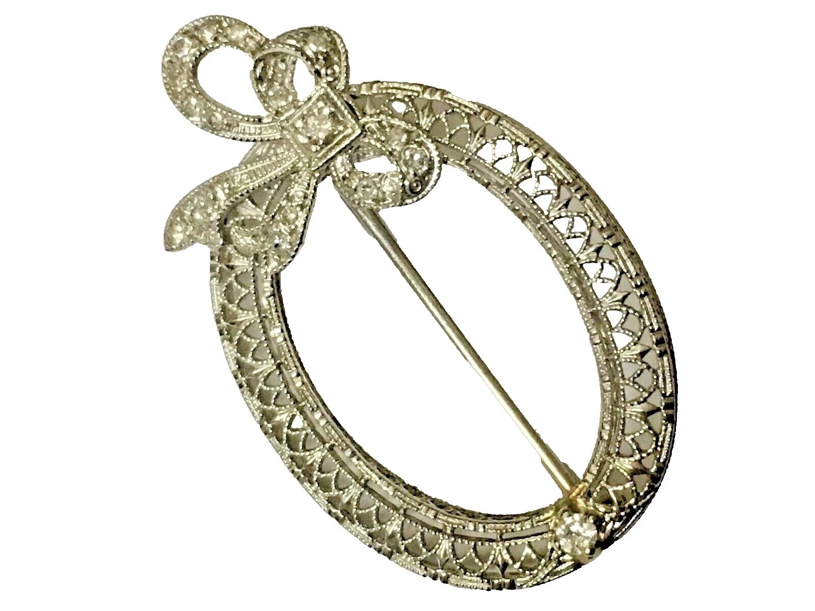 Броши и булавки ручной работы из белого золота