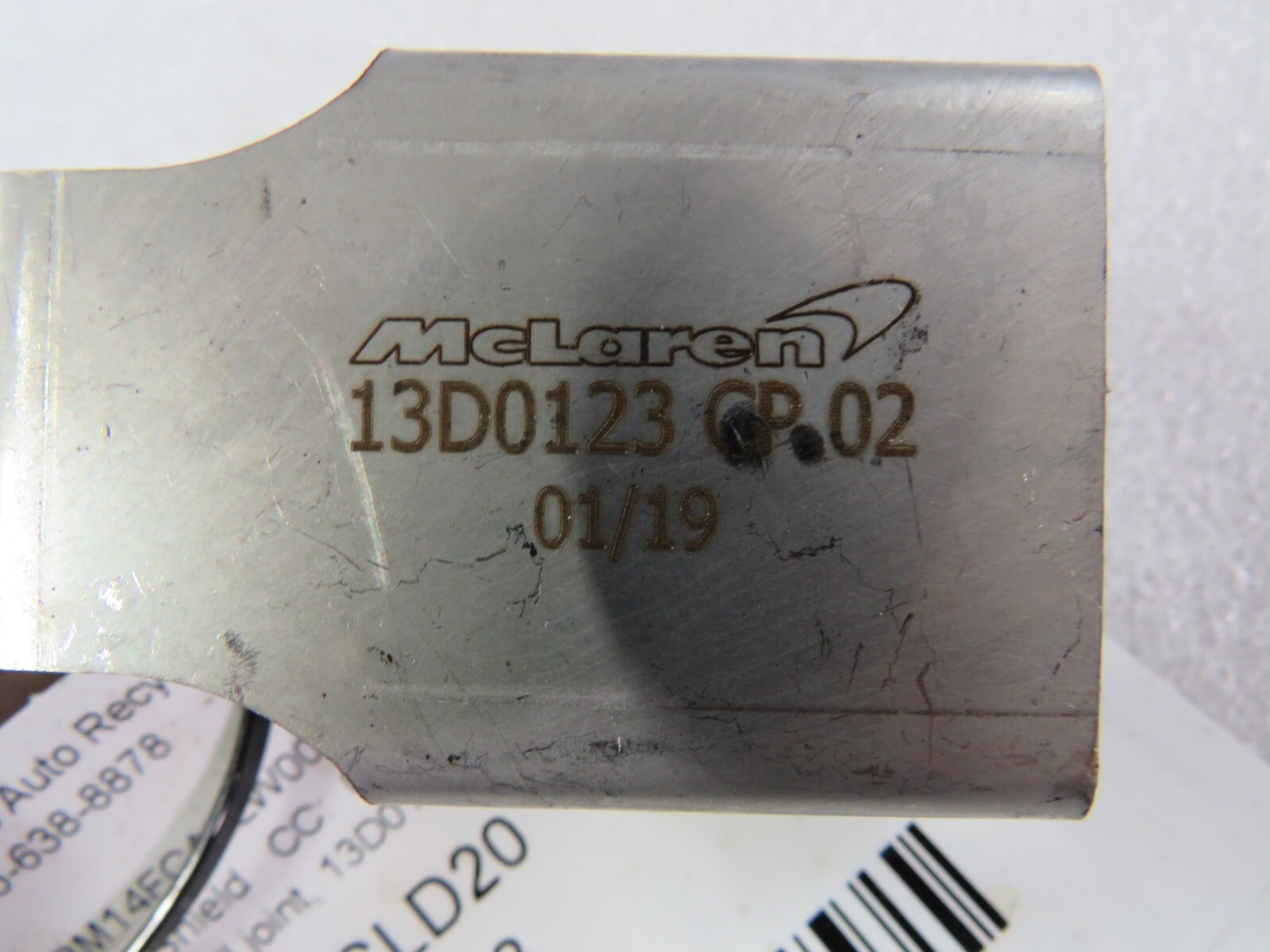 Mclaren 720S, Front Ball Joint Heat Shield, Used, P/N 13D0123CP