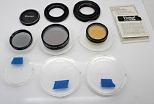 Vivitar Lot 55mm Skylight 1A  67mm, 55mm Polarizing, 2-49mm Rubber Lens Hoods