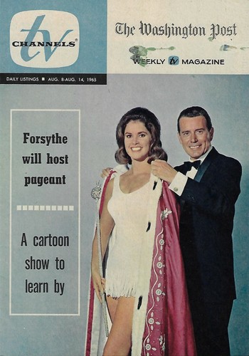RARE 1965 JOHN FORSYTHE TV CHANNELS GUIDE REGIONAL HOSTS BEAUTY PAGEANT