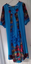 Lovely Blue Floral Summer  Dress UK M Clearance Sale 