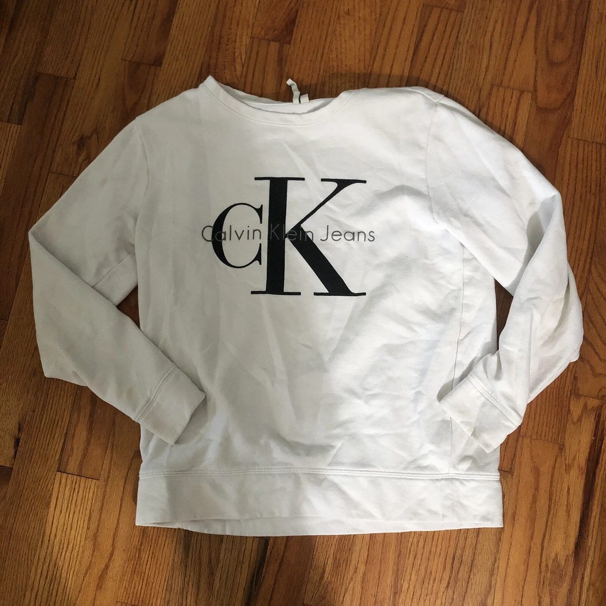 Vintage Calvin Klein Jeans CK Logo Crewneck Sweater Pullover Women s Size XS