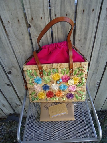 floral straw bag