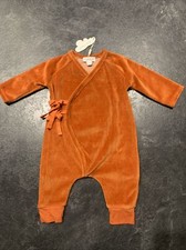ANGEL DEAR 0/3 MONTHS SPICE BROWN PAJAMAS Velour Coverall Rust