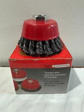 3" Knot Type Wire Cup Brush for 5/8" arbor for angle grinders 