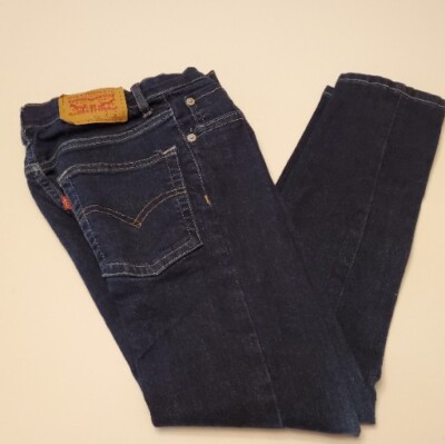 Levi's 512 Slim Fit Taper Denim Jeans Boy's Size 10 Reg 25x25 Adjustable Waist 