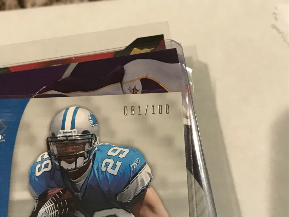 BRIAN CALHOUN 2006 SP AUTHENTIC ROOKIE AUTO AUTOGRAPH LIONS #81/100! - Image 2 of 2