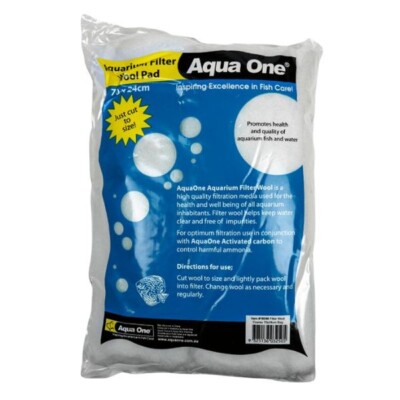 AquaOne Filterwolle grob Ersatzbeutel für Aqua One Filter 70 x 24 cm