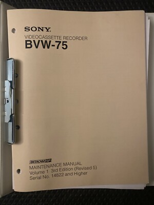Sony Videocassette Recorder Bvw-75 Betacam SP as Is for sale