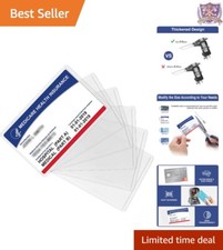 20 Pack Medicare Card Protector Sleeves - 12Mil Clear PVC, Waterproof  Durable