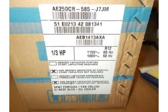 TECUMSEH AE250CR-585-J7JM 1/3 HP RECIPROCATING LOW-TEMP REFRIG COMPRESSOR R-12 - Image 4 of 4